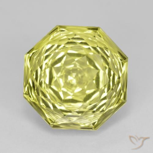 9.99ct Natural Lemon Yellow Quartz, Emerald Cut, VS