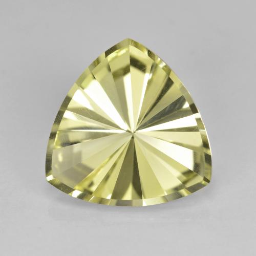 Lemon Yellow Quarzo Gem - 4.1ct Trillion taglio concavo (ID: 599344)