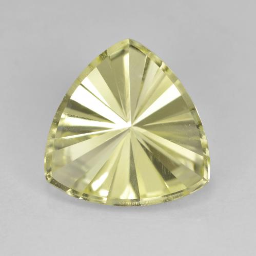 Giallo chiaro Quarzo Gem - 4ct Trillion taglio concavo (ID: 599347)