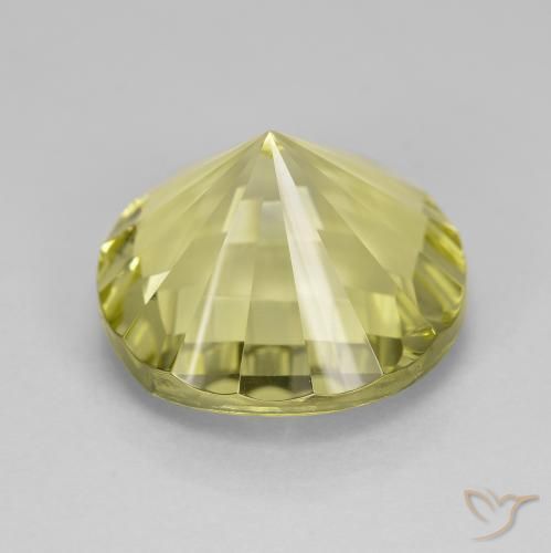 Quartz Gemstone in 14 mm (calibrated) Size for Sale, Quartz Stone in Light Yellow Color