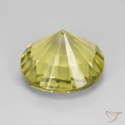 Quartz Gemstone in 14 mm (calibrated) Size for Sale, Quartz Stone in Greenish Yellow Color