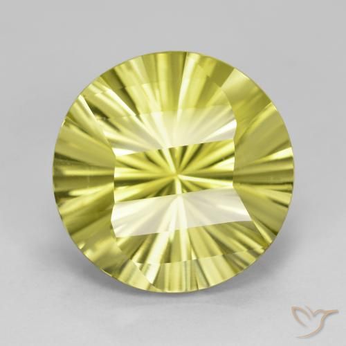 8.84ct Natural Medium Yellow Quartz, Round, VVS