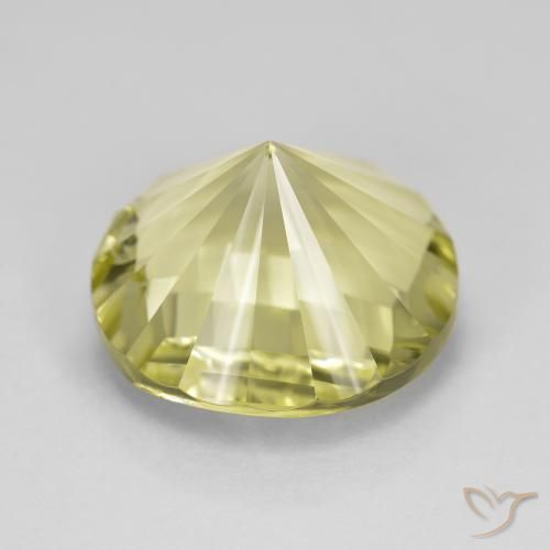 Quartz Gemstone in 14 mm (calibrated) Size for Sale, Quartz Stone in Light Yellow Color