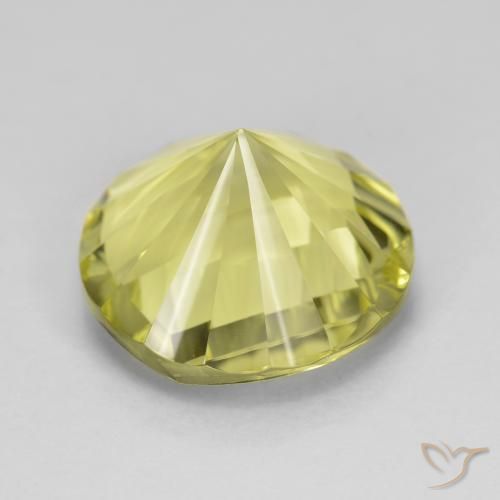 Quartz Gemstone in 14 mm (calibrated) Size for Sale, Quartz Stone in Medium Yellow Color