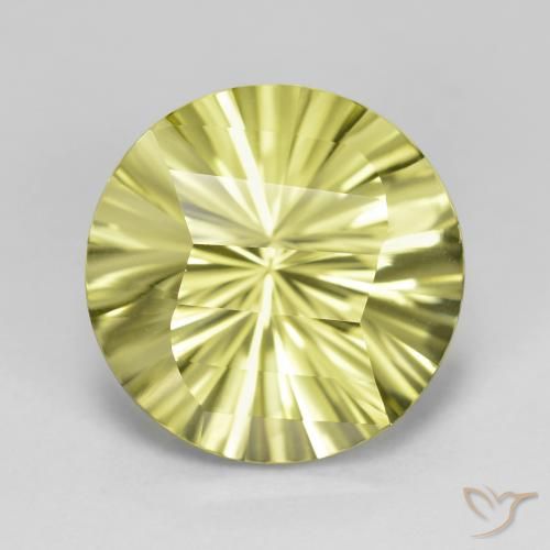 8.65ct Natural Medium Yellow Quartz, Round, VVS
