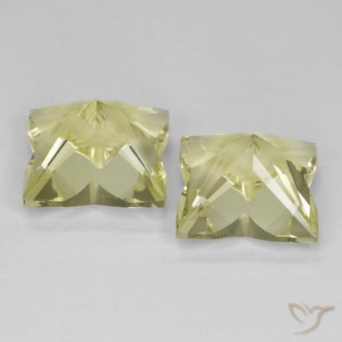Quartz Gemstones in 10 x 10 mm (calibrated) Size for Sale, Quartz Stones in Medium Yellow Color