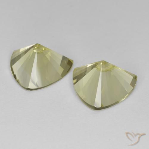 Quartz Gemstones in 12 x 12 mm (calibrated) Size for Sale, Quartz Stones in Greenish Yellow Color