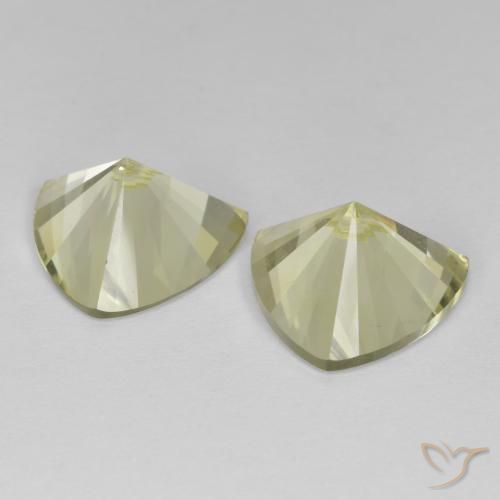 Quartz Gemstones in 12 x 12 mm (calibrated) Size for Sale, Quartz Stones in Light Yellow Color
