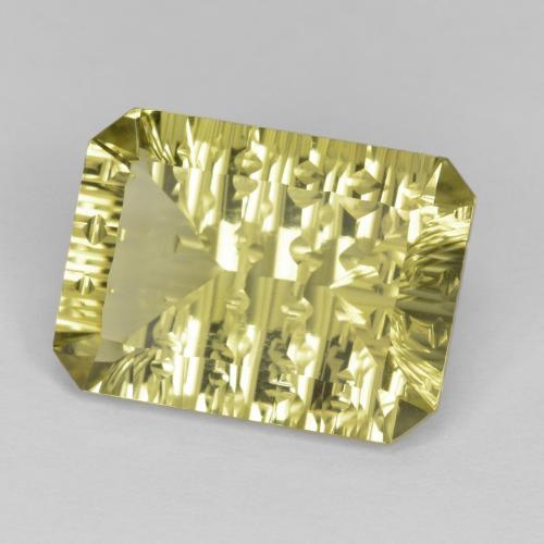 9.22 ct Yellow Quartz Stone, Natural Quartz in Octagon Concave Cut Shape for Sale