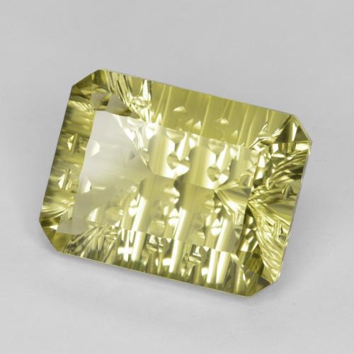 10.32 ct Yellow Quartz Stone, Natural Quartz in Octagon Concave Cut Shape for Sale