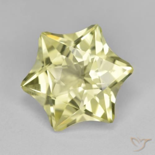 9.07 ct Yellow Quartz Stone, Natural Quartz in Star Facet Shape for Sale