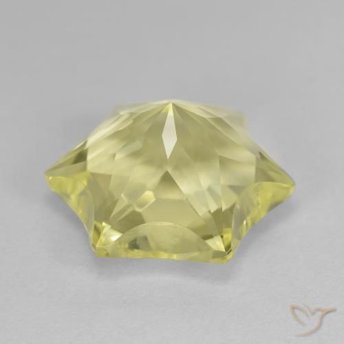 Quartz Gemstone in 15.9 x 14 mm Size for Sale, Quartz Stone in Medium Yellow Color
