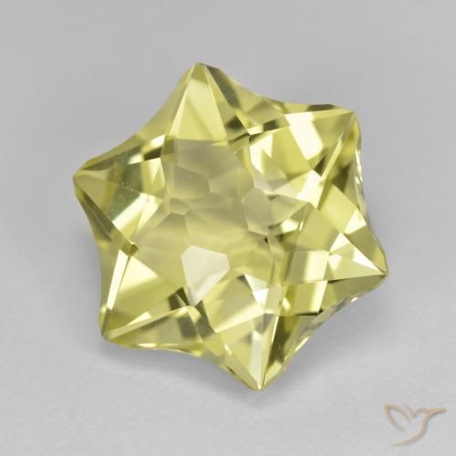 9.91 ct Yellow Quartz Stone, Natural Quartz in Star Facet Shape for Sale