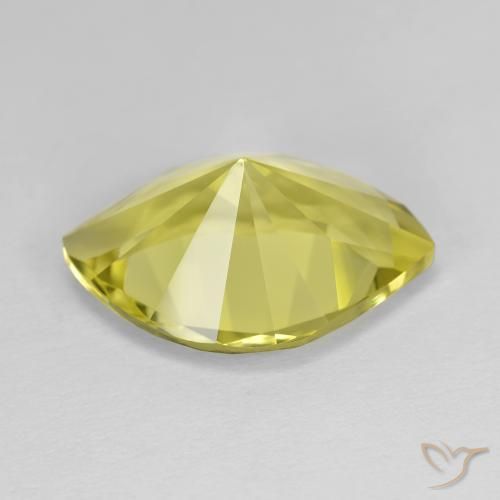 Quartz Gemstone in 17.1 x 12 mm Size for Sale, Quartz Stone in Light Yellow Color