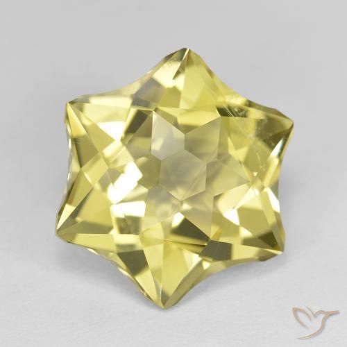 10.03 ct Yellow Quartz Stone, Natural Quartz in Star Facet Shape for Sale