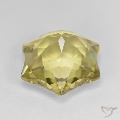 Quartz Gemstone in 16.2 x 13.9 mm Size for Sale, Quartz Stone in Light Yellow Color
