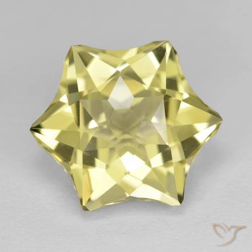 9.81 ct Yellow Quartz, 16.2 x 13.9 mm Odd Shaped From Brazil, Photo A
