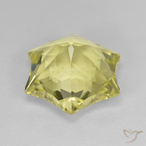 Quartz Gemstone in 16.1 x 14 mm Size for Sale, Quartz Stone in Greenish Yellow Color
