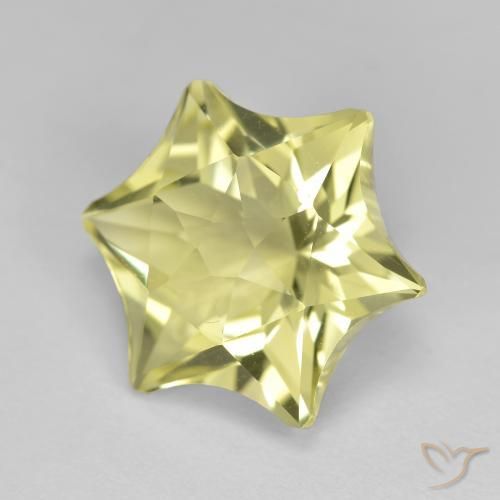 8.85 ct Yellow Quartz Stone, Natural Quartz in Star Facet Shape for Sale