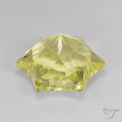 Quartz Gemstone in 15.9 x 13.7 mm Size for Sale, Quartz Stone in Medium Yellow Color
