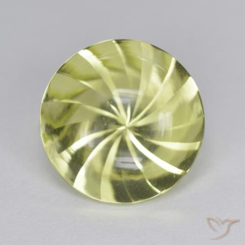 5.41ct Natural Medium Yellow Quartz, Round, Transparent
