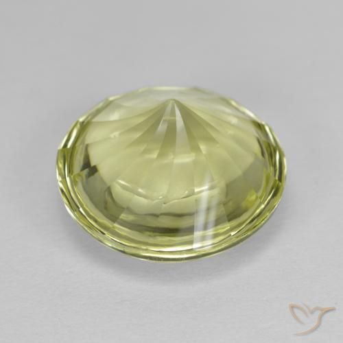 Quartz Gemstone in 12 mm (calibrated) Size for Sale, Quartz Stone in Medium Yellow Color