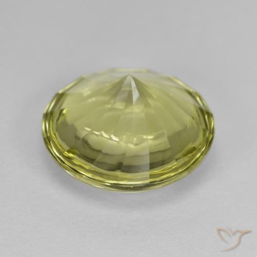 Quartz Gemstone in 12 mm (calibrated) Size for Sale, Quartz Stone in Greenish Yellow Color