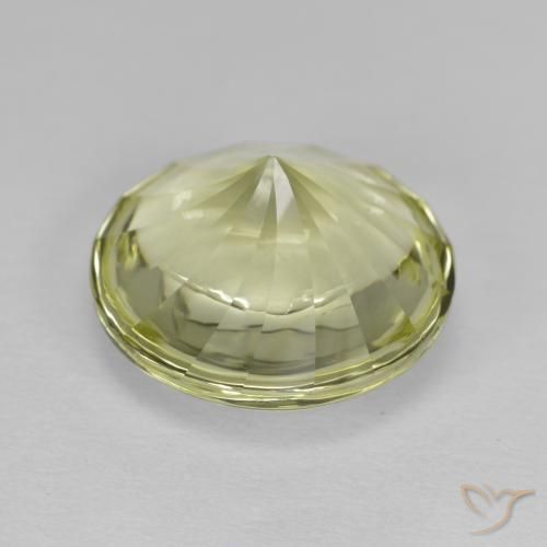 Quartz Gemstone in 12 mm (calibrated) Size for Sale, Quartz Stone in Greenish Yellow Color