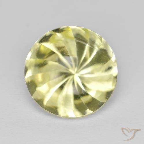 6.10ct Natural Lemon Yellow Quartz, Round, Transparent