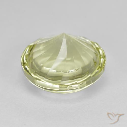 Quartz Gemstone in 12 mm (calibrated) Size for Sale, Quartz Stone in Yellow Green Color