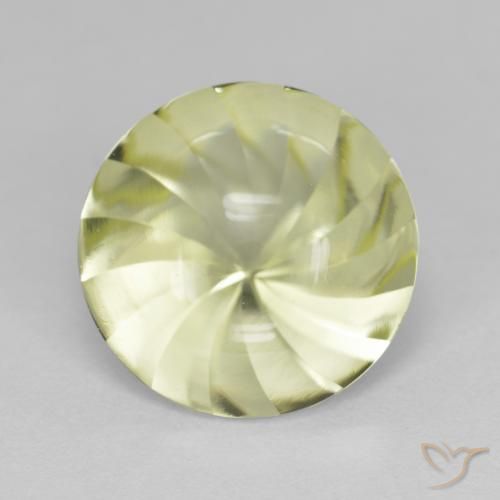 5.59ct Natural Medium Yellow Quartz, Round, Transparent