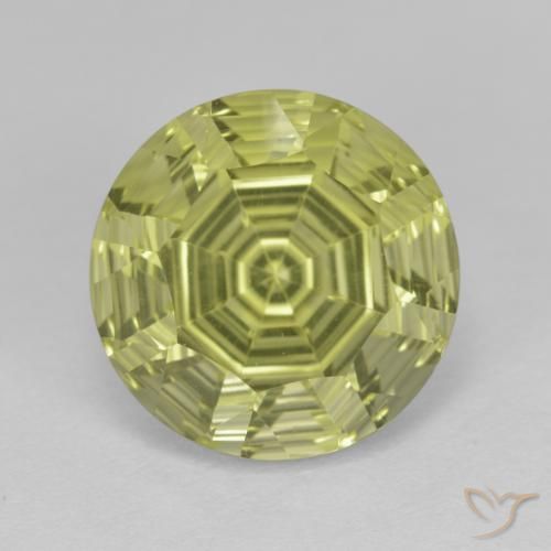 6.24ct Natural Medium Yellow Quartz, Round, Transparent