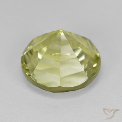 Quartz Gemstone in 12 mm (calibrated) Size for Sale, Quartz Stone in Medium Yellow Color