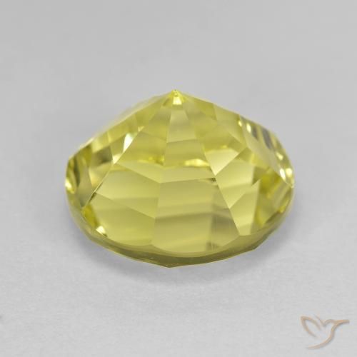 Quartz Gemstone in 12 mm (calibrated) Size for Sale, Quartz Stone in Greenish Yellow Color
