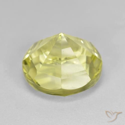 Quartz Gemstone in 12 mm (calibrated) Size for Sale, Quartz Stone in Greenish Yellow Color
