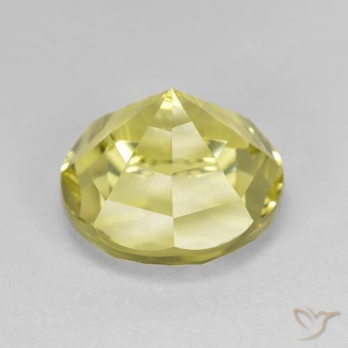 Quartz Gemstone in 12 mm (calibrated) Size for Sale, Quartz Stone in Light Yellow Color