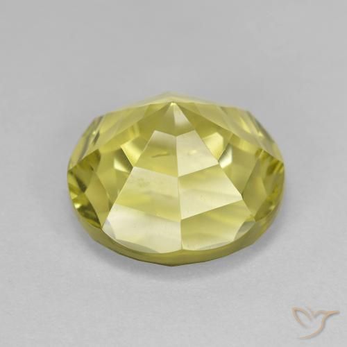 Quartz Gemstone in 12 mm (calibrated) Size for Sale, Quartz Stone in Light Yellow Color