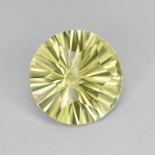 2.91 ct Yellow Quartz Stone, Natural Quartz in Round Concave Cut Shape for Sale