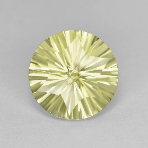 Giallo chiaro Quarzo Gem - 2.9ct Taglio rotondo concavo (ID: 600329)