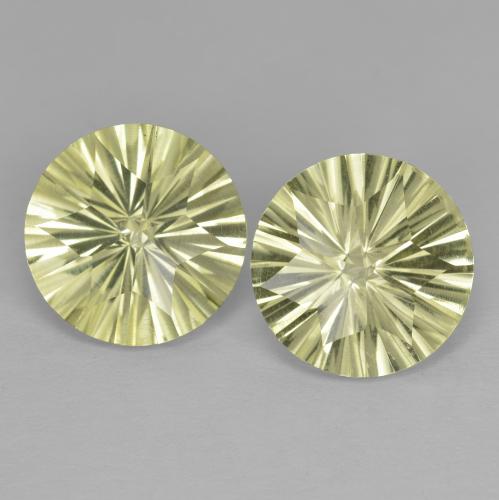 Light Yellow Quartz Gem - 2.9ct Round Concave Cut (ID: 600524)
