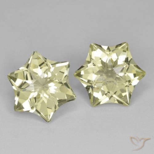 18.37 ctw Yellow Quartz Stones, Natural Quartz in Star Facet Shape for Sale