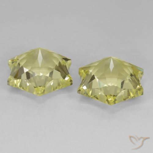Quartz Gemstones in 15.9 x 13.8 mm Size for Sale, Quartz Stones in Light Yellow Color