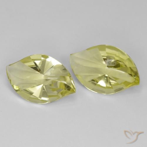 17.37 ctw Yellow Quartz Stones, Natural Quartz in Marquise Mixed Cut Shape for Sale