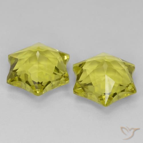 Quartz Gemstones in 16.2 x 14 mm Size for Sale, Quartz Stones in Medium Yellow Color