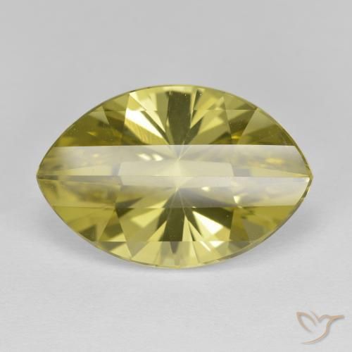 9.97ct Natural Pineapple Yellow Quartz, Marquise, VVS