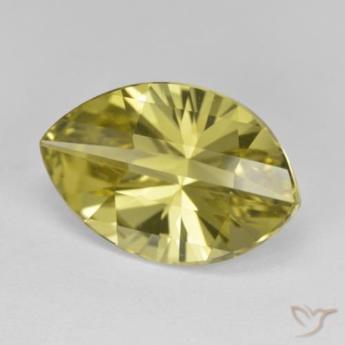 9.97 ct Yellow Quartz Stone, Natural Quartz in Marquise Concave Cut Shape for Sale