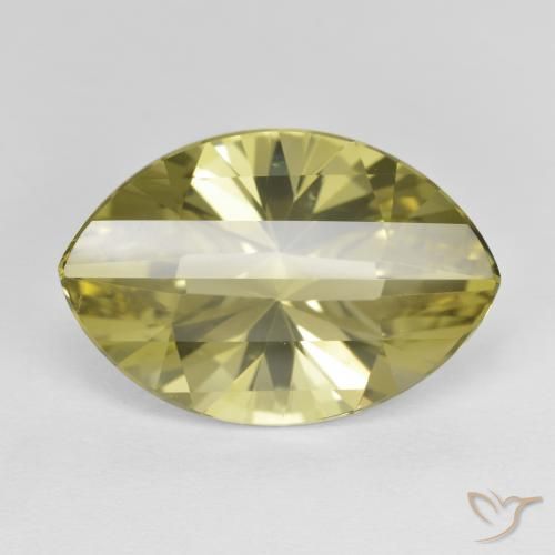 9.89ct Natural Medium-Light Yellow Quartz, Marquise, VVS