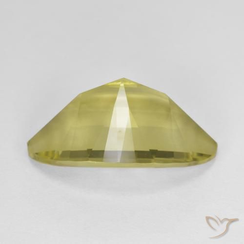 Quartz Gemstone in 19.2 x 13.1 mm Size for Sale, Quartz Stone in Medium-Light Yellow Color
