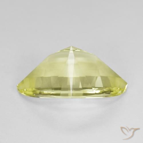 Quartz Gemstone in 19.2 x 12.8 mm Size for Sale, Quartz Stone in Medium-Light Yellow Color