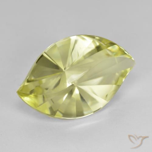 10.18 ct Yellow Quartz Stone, Natural Quartz in Marquise Concave Cut Shape for Sale